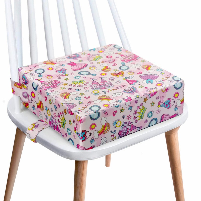 yeroly Toddler Booster Seat for Dining Table,4 Inches Washable Double Safer Straps Non-Slip Bottom Booster Seat for Kids, Portable Travel High Density Sponge Detachable Increasing Cushion for Child... - Image 1